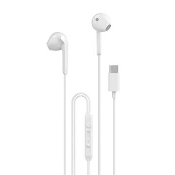 Dudao X3C Auscultadores intra-auriculares USB-C com fios - Branco