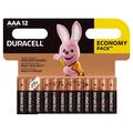 Pilhas alcalinas Duracell Basic LR03/AAA - 12 unidades