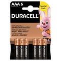 Pilhas Duracell Basic LR03/AAA - 6 unidades