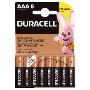 Pilhas Duracell DuraLock C&B LR03/AAA - 8 unidades