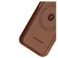 Capa Revestida a Couro Dux Ducis Naples para iPhone 13 - Castanho