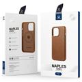 Capa Revestida a Couro Dux Ducis Naples para iPhone 13 - Castanho