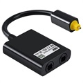 Splitter de Áudio Toslink / Ótico EMK 102B - Preto