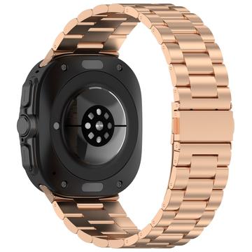 Elegante Bracelete em Aço Inoxidável para Samsung Galaxy Watch Ultra - Rosa dourado