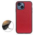 Capa de Couro Elegante para iPhone 14 Max - Vermelho