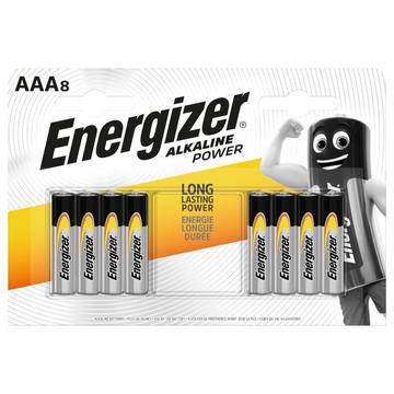 Pilhas alcalinas Energizer Alkaline Power LR03/AAA - 8 unidades