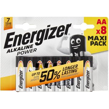 Pilhas alcalinas Energizer Alkaline Power LR6/AA - 8 unidades