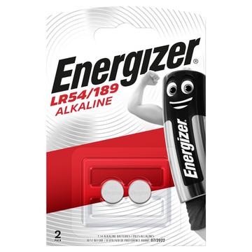 Pilhas de botão alcalinas Energizer LR54/189 - 2 unidades