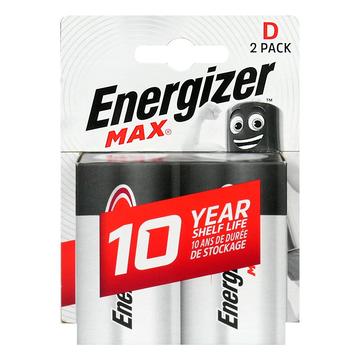 Pilhas alcalinas Energizer Max LR20/D - 2 unidades