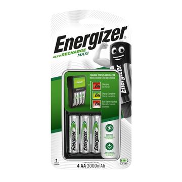 Carregador de pilhas Energizer Maxi com 4 pilhas R6/AA