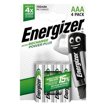 Pilhas Energizer Recharge Power Plus Recarregáveis R03/AAA 700mAh - 4 unidades