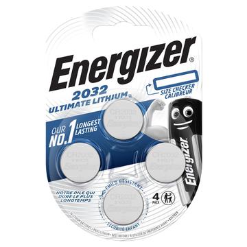 Pilhas de lítio Energizer Ultimate CR2032 - 3V - 4 unidades