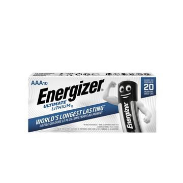 Pilhas de lítio LR03/AAA Energizer Ultimate - 10 unidades