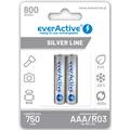 EverActive Silver Line EVHRL03-800 Pilhas AAA recarregáveis 800mAh - 2 unidades.