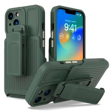 Capa Híbrida Tipo Coldre para iPhone 14 Plus De Série Explorer - Verde Escuro