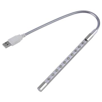 Candeeiro de leitura LED flexível com USB