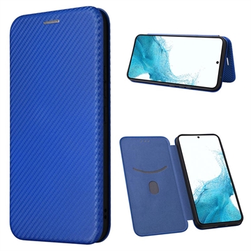 Bolsa Flip para Samsung Galaxy A34 5G - Fibra de Carbono - Azul