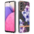 Capa de TPU Flower Series para Samsung Galaxy A33 5G - Begónia Púrpura