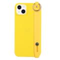 Capa de TPU Candy Color com Alça de Mão para iPhone 14 Plus - Amarelo