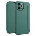 Bolsa tipo Flip Estilo Fino para iPhone 14 Pro - Verde Escuro