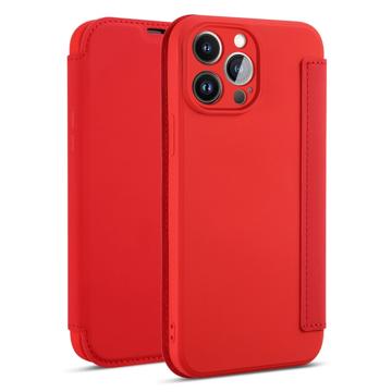 Bolsa tipo Flip Estilo Fino para iPhone 14 Pro - Vermelho