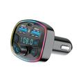 Transmissor FM Bluetooth Forever TR-360 com carregador de automóvel USB-A/USB-C - Preto