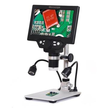 Microscópio digital G1200D com ecrã LCD de 7", luz LED - 12MP