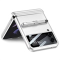 Capa Híbrida GKK com Caneta Stylus para Samsung Galaxy Z Flip3 5G - Prateado