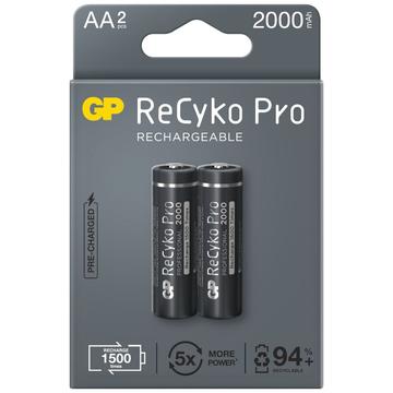 Pilhas AA recarregáveis GP ReCyko Pro 2000mAh