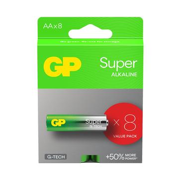 Pilhas GP Super G-Tech LR6/AA - 8 unidades