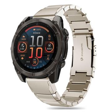 Garmin Fenix 5X/5X Plus/6X/6X Pro/7X/8 Bracelete em aço inoxidável Tech-Protect SteelBand - 51mm - Titânio