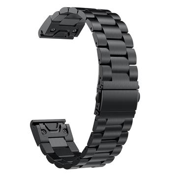 Bracelete em Aço Inoxidável para Garmin Fenix 5X - Preto