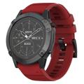 Bracelete em Silicone Suave para Garmin Fenix 7X/6X GPS/6X Pro - Vermelho