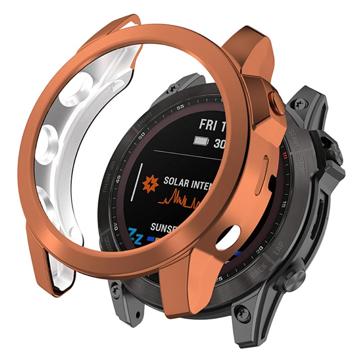 Capa de TPU Galvanizado para Garmin Fenix 7X/7X Solar - Rosa Dourado