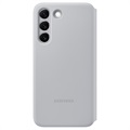 Bolsa Smart LED View Cover EF-NS901PJEGEE para Samsung Galaxy S22 5G - Cinzento Claro