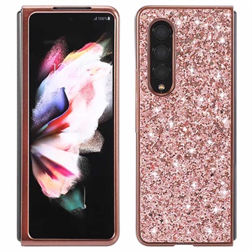 Capa Híbrida Glitter Series para Samsung Galaxy Z Fold3 5G - Cor-de-Rosa Dourado