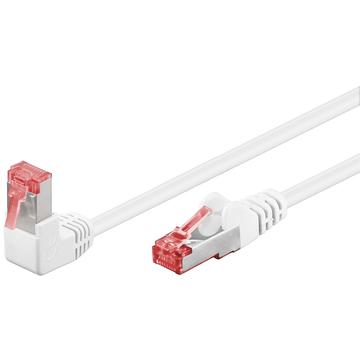 Cabo de rede angular Goobay CAT 6 S/FTP PiMF - 1m - Branco