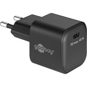 Carregador USB-C Goobay GaN Nano PD 45W - Preto