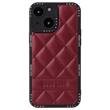 Capa Híbrida Good Luck Rhombic Grid para iPhone 14 Plus