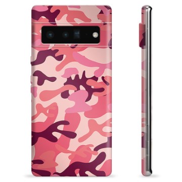 Capa de TPU - Google Pixel 6 Pro - Camuflagem Rosa