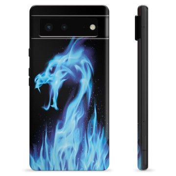 Capa de TPU - Google Pixel 6 - Dragão de Fogo Azul