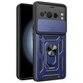 Capa Híbrida de Anel Rotativo com Proteção de Câmera para Google Pixel 8 Pro - Azul