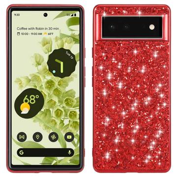 Capa Híbrida Glitter Series para Google Pixel 8a - Vermelho