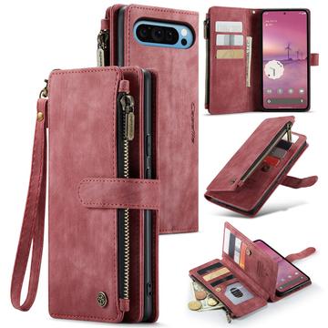 Bolsa Tipo Carteira Caseme C30 Multifuncional para Google Pixel 9 Pro XL - Vermelho