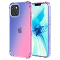 Capa de TPU Resistente a Choques Gradiente para iPhone 14 Max - Azul / Cor-de-rosa