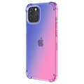 Capa de TPU Resistente a Choques Gradiente para iPhone 14 Pro Max - Azul / Cor-de-rosa