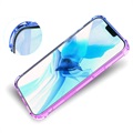 Capa de TPU Resistente a Choques Gradiente para iPhone 14 Pro Max - Azul / Cor-de-rosa