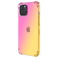 Capa de TPU Resistente a Choques Gradiente para iPhone 14 Pro Max - Cor-de-rosa / Dourado