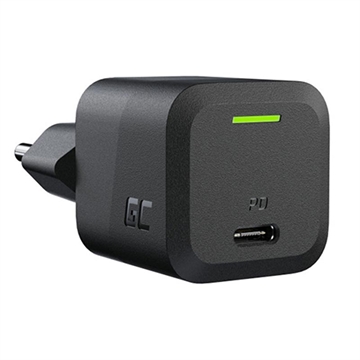 Carregador Green Cell Power GaN 33W - Carregador rápido USB-C compacto para portátil, MacBook, iPhone, tablet, Nintendo Switch - Preto