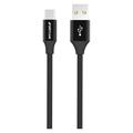 Cabo USB-A / USB-C Trançado GreyLime - 1m - Preto